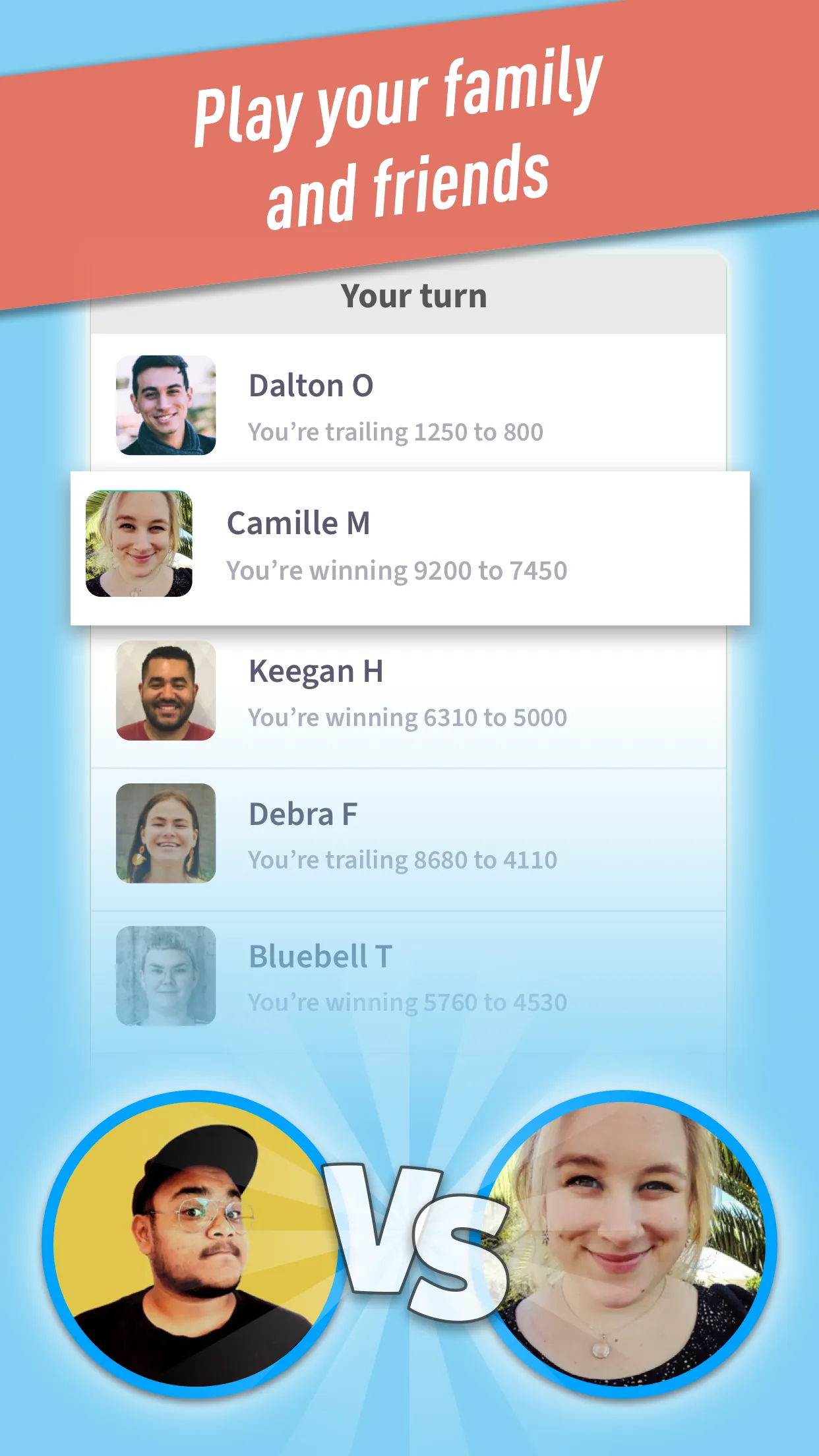 Farkle from Yargies Games allows players to invite family and friends.